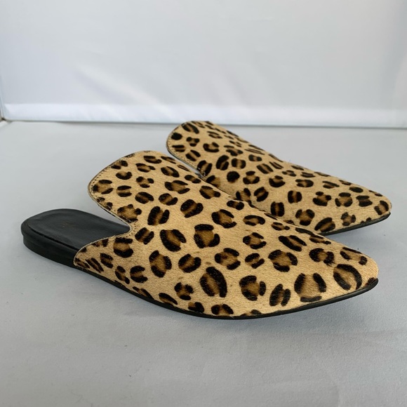 Park Lane Leopard Leather Pointed Mules CA - Picture 3 of 7